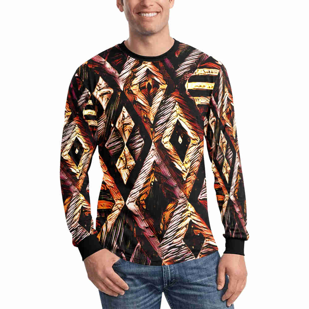 checkered vintage long sleeve t shirt for men designer t shirt man model