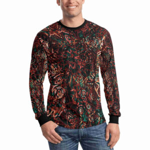 choc wrap bark long sleeve t shirt for men designer t shirt man model