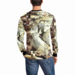 excavate long sleeve t shirt for men designer t shirt man model back