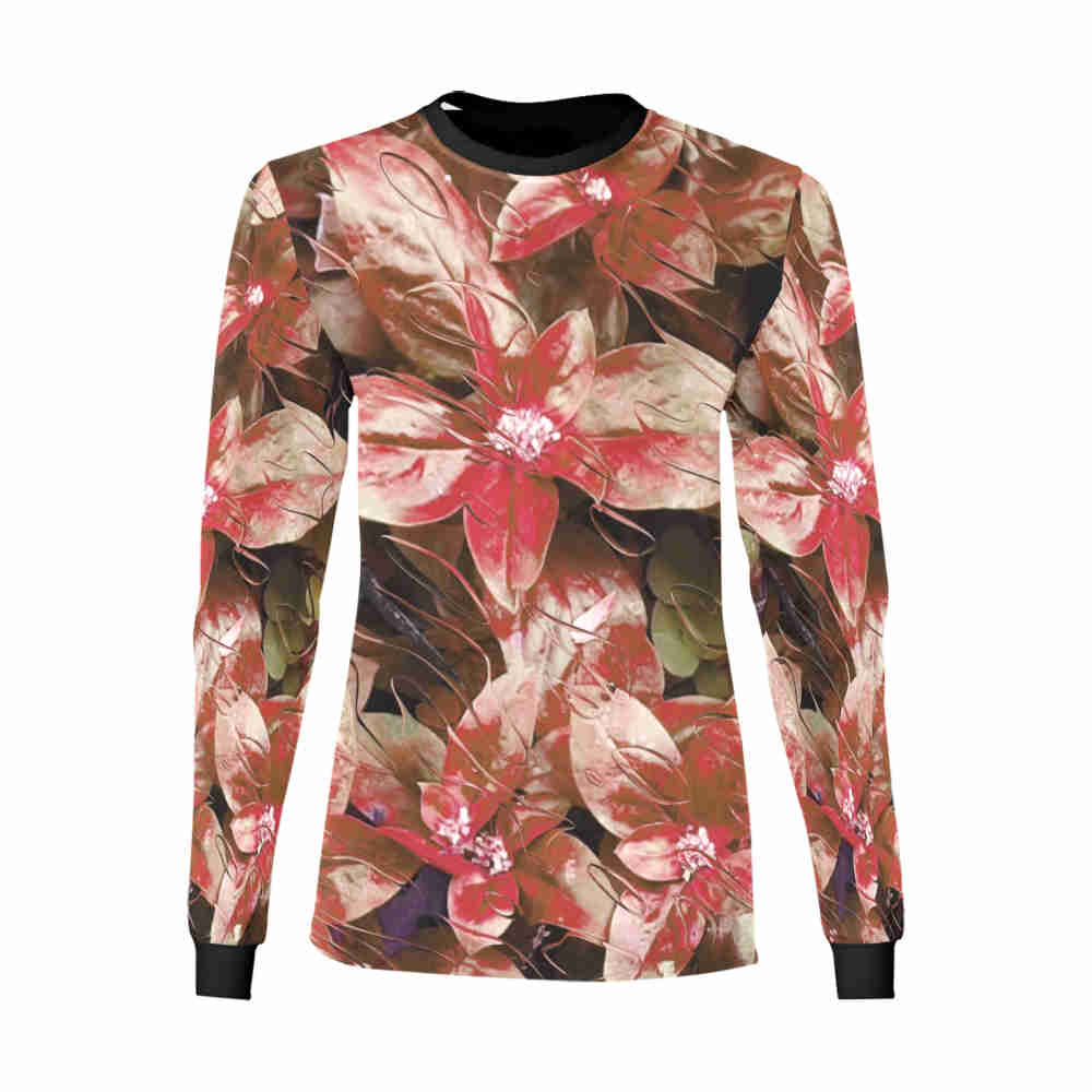 foliage blush womens long sleeve t shirt designer t shirt