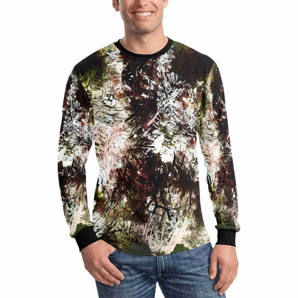 forest hunt long sleeve t shirt for men designer t shirt man model