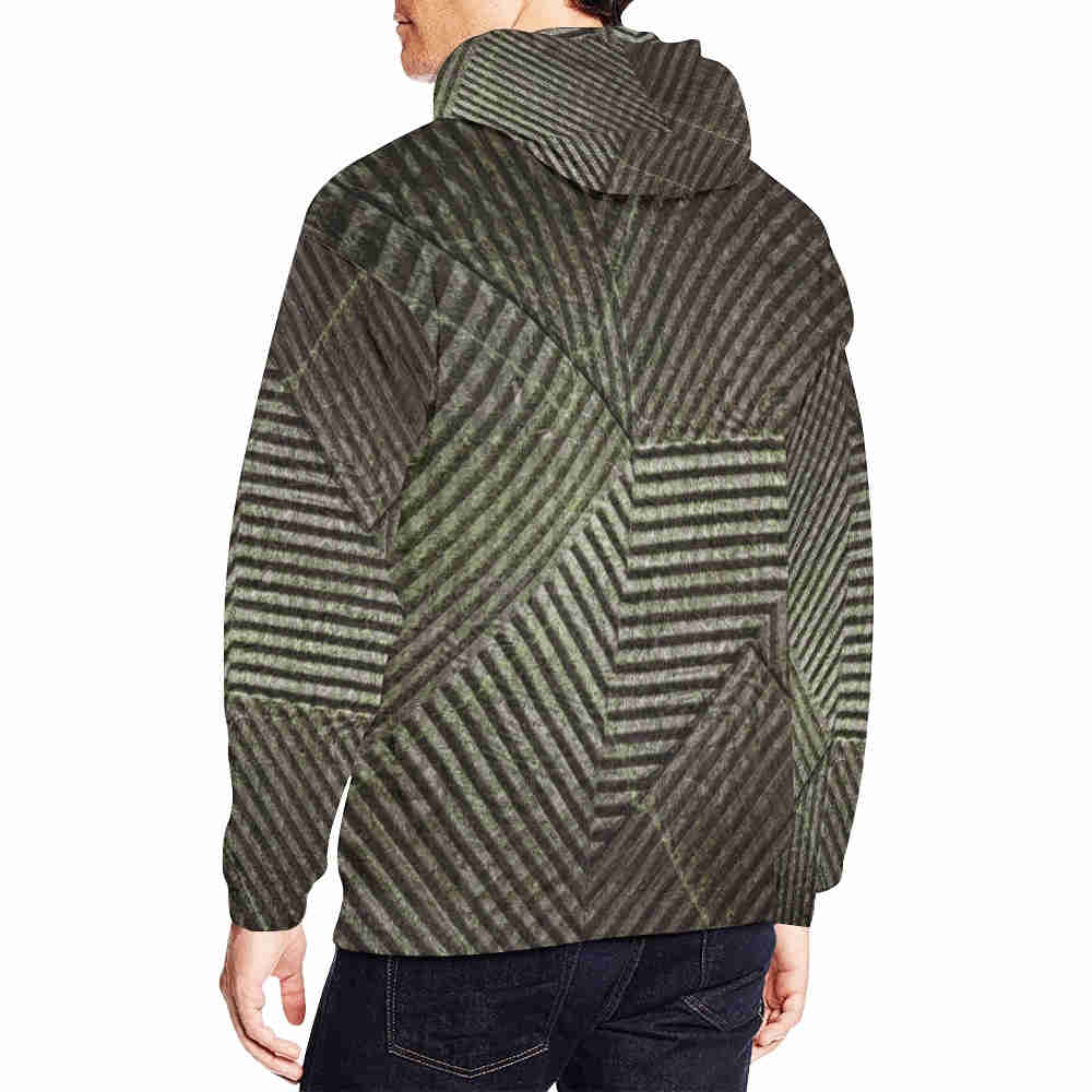 cropland designer hoodie for men model back