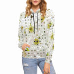 dotaflora blue womens hoodie model