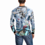 flee long sleeve t shirt for men designer t shirt man model back