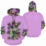 floradiate womens hoodie front back