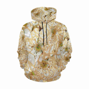 golden flower womens hoodie