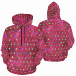 cherrypolkadot womens hoodie front back