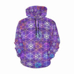 florahexa purple womens hoodie