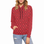 flored womens hoodie model