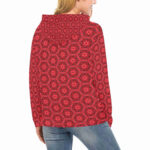 flored womens hoodie model back