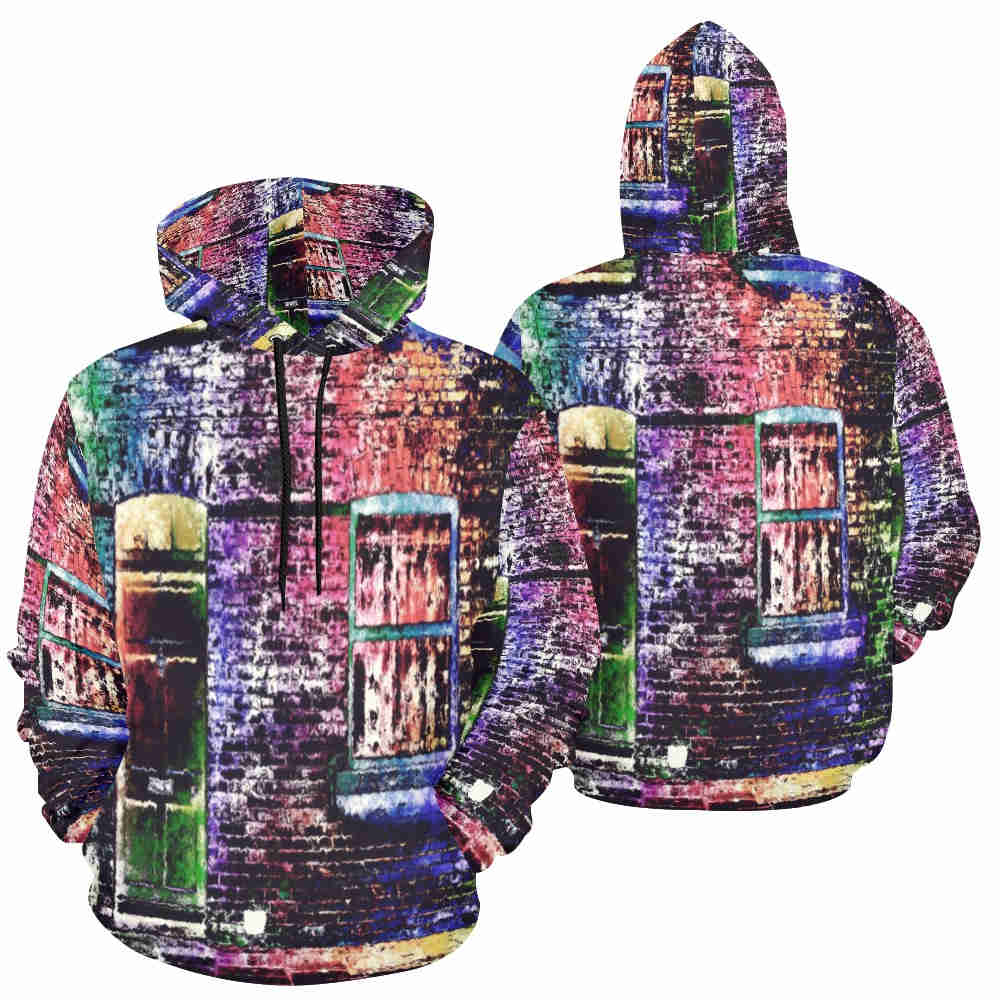 frontdoors designer hoodie for men front back