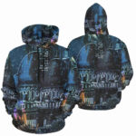 mosqunite designer hoodie for men front back