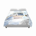 grecian dome duvet cover bed sample