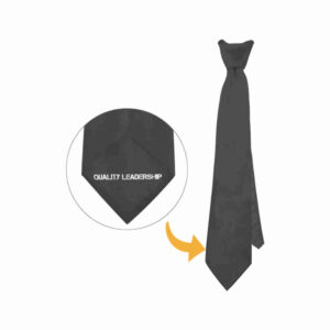 quality leadership subliminal tie necktie front