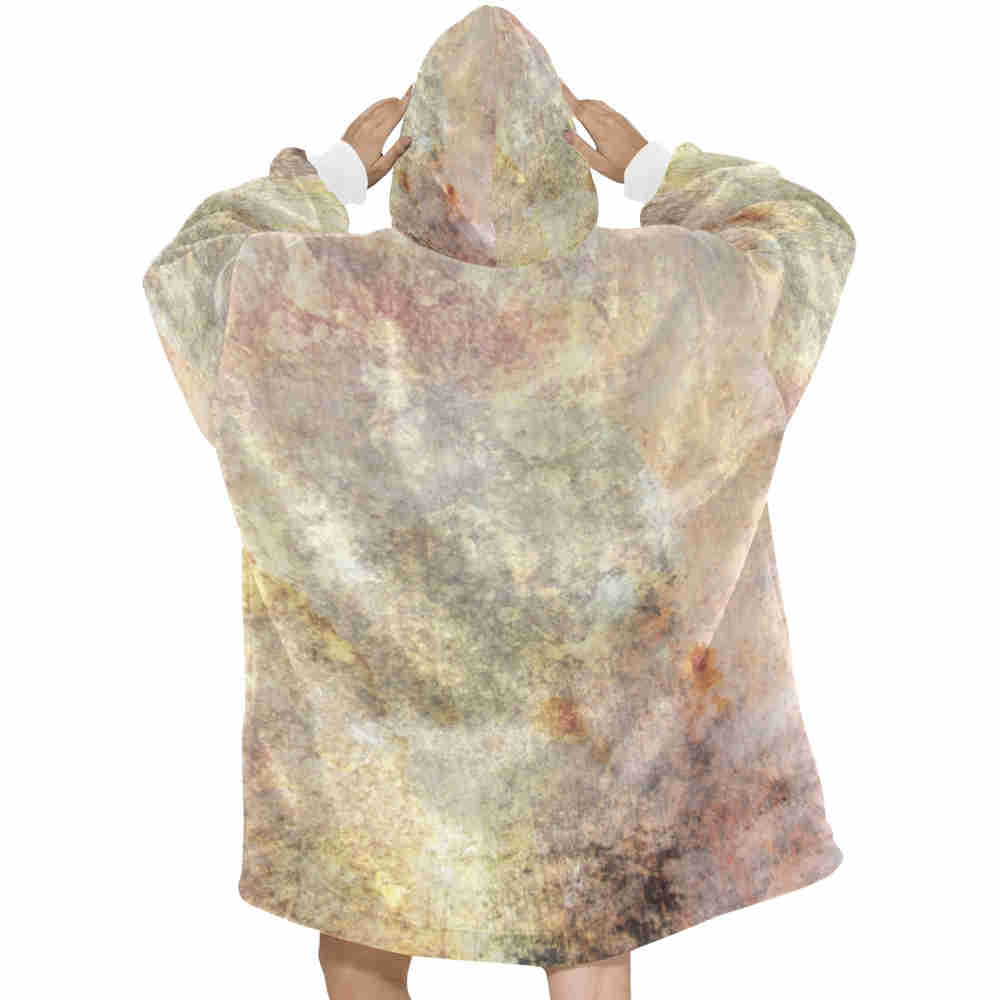 sponge womens blanket hoodie model back