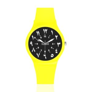 sport watch arabic numerals numbers neon yellow