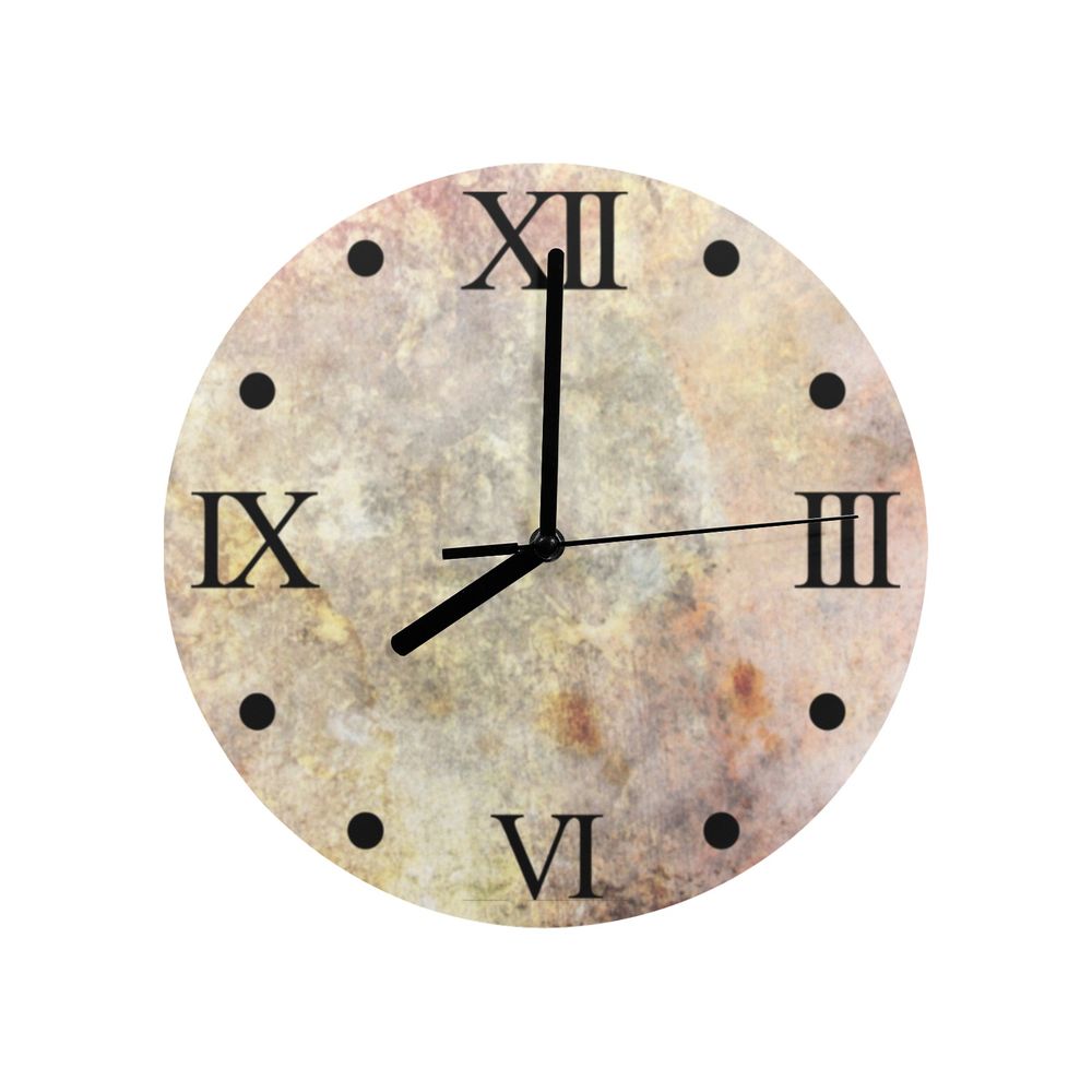 #1 wall clock roman numerals grunge face